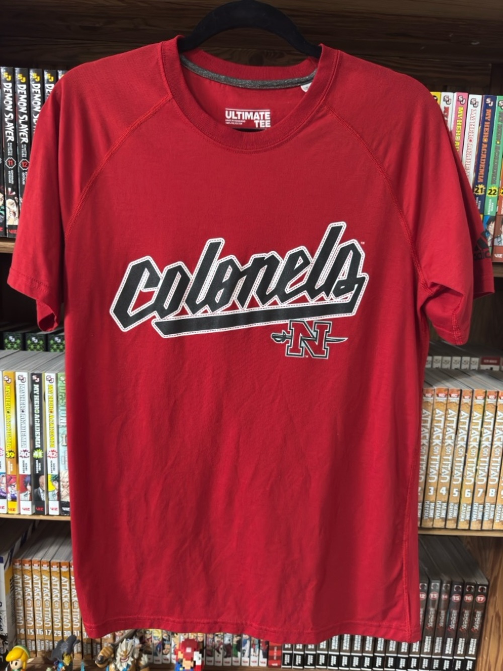 adidas Red Ultimate Tee with Script Graphic